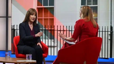 Jeff Overs/BBC/PA Wire Chancellor Rachel Reeves appearing on the BBC One current affairs programme, Sunday with Laura Kuenssberg.