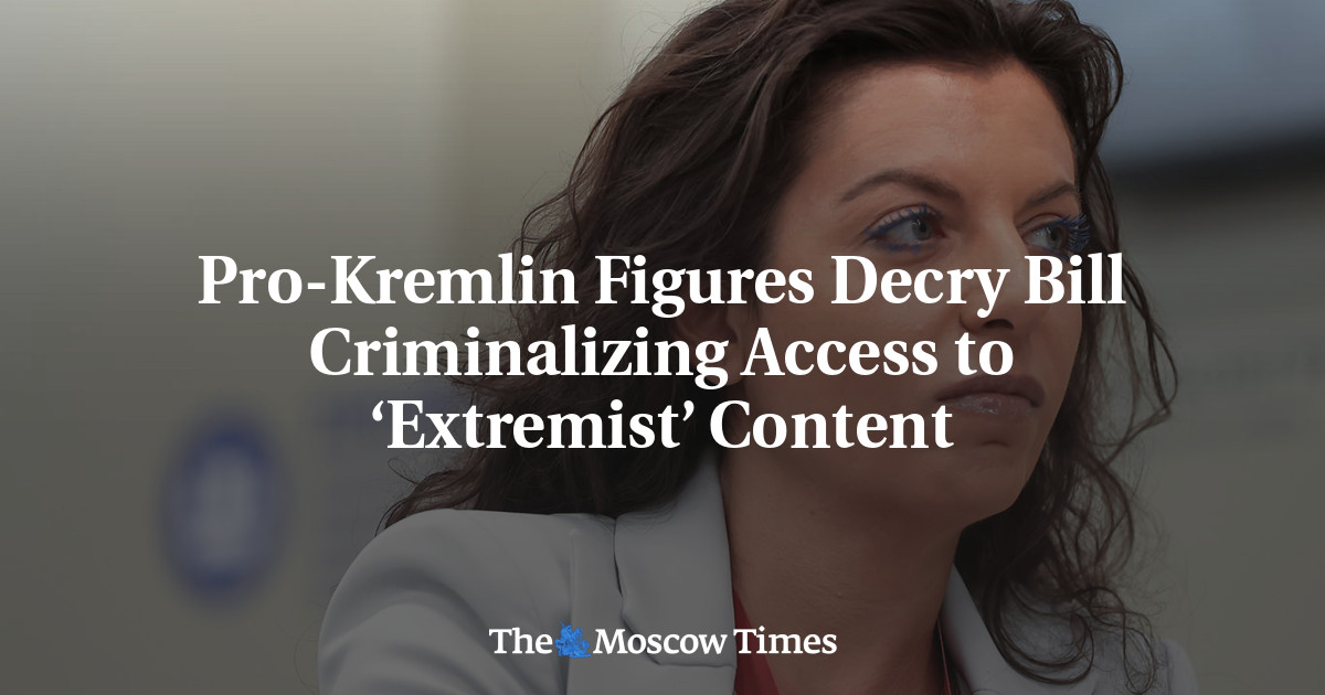 Pro-Kremlin Figures Decry Bill Criminalizing Access to ‘Extremist’ Content