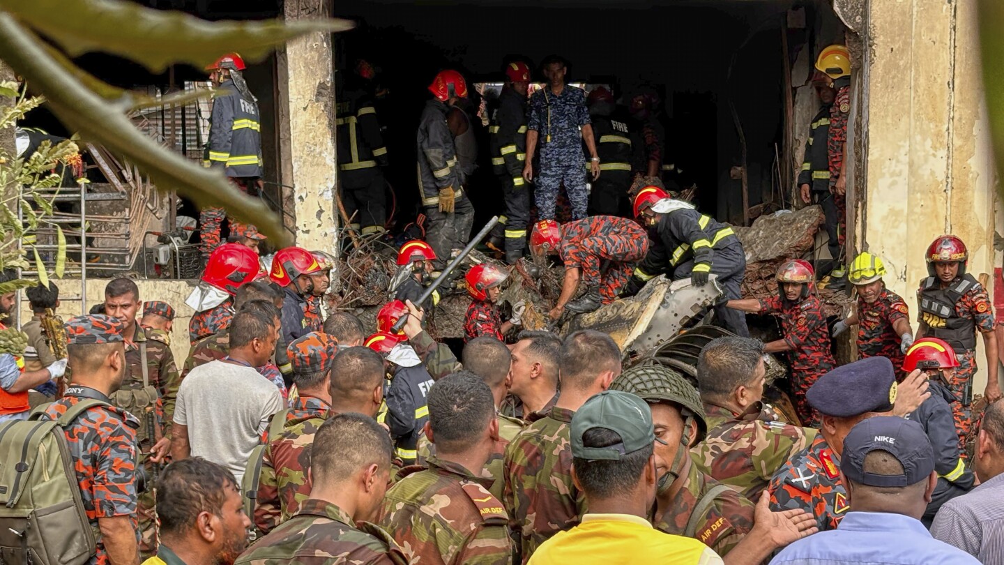 Bangladesh Air Force training jet crashes into Dhaka school, killing at least 1