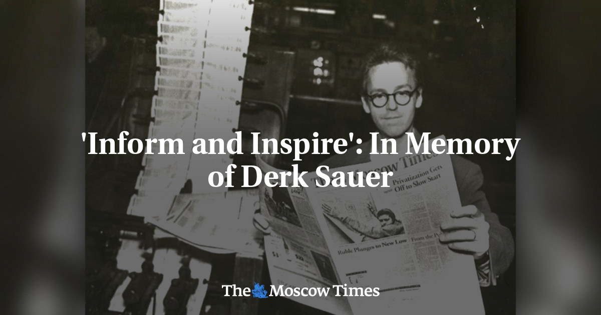 ‘Inform and Inspire’: In Memory of Derk Sauer