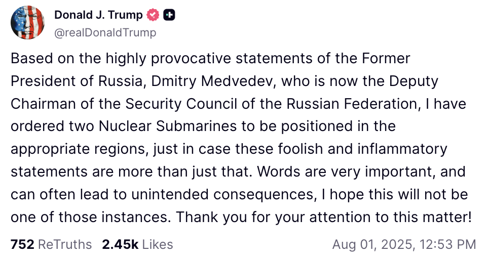 TRUMP Rattles Nuclear Saber