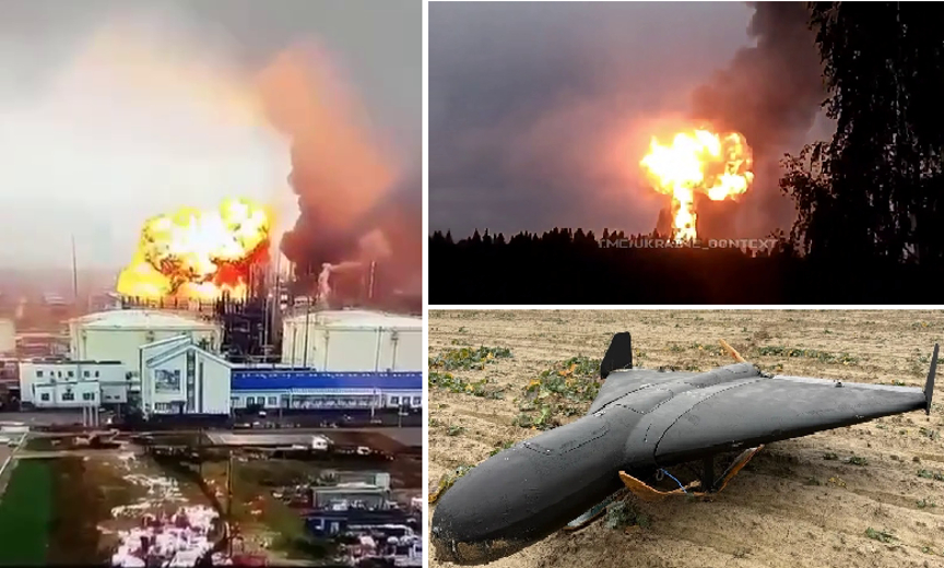 Ukrainian Drones Smash and Torch Russia’s Main Natural Gas Export Facility