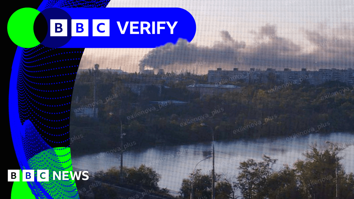 BBC Verify Live: Investigating fire at Russia oil refinery and verifying India flood footage