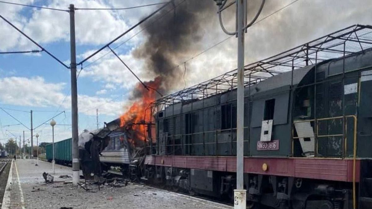 One dead after ‘savage’ Russian attack on Ukrainian railway station