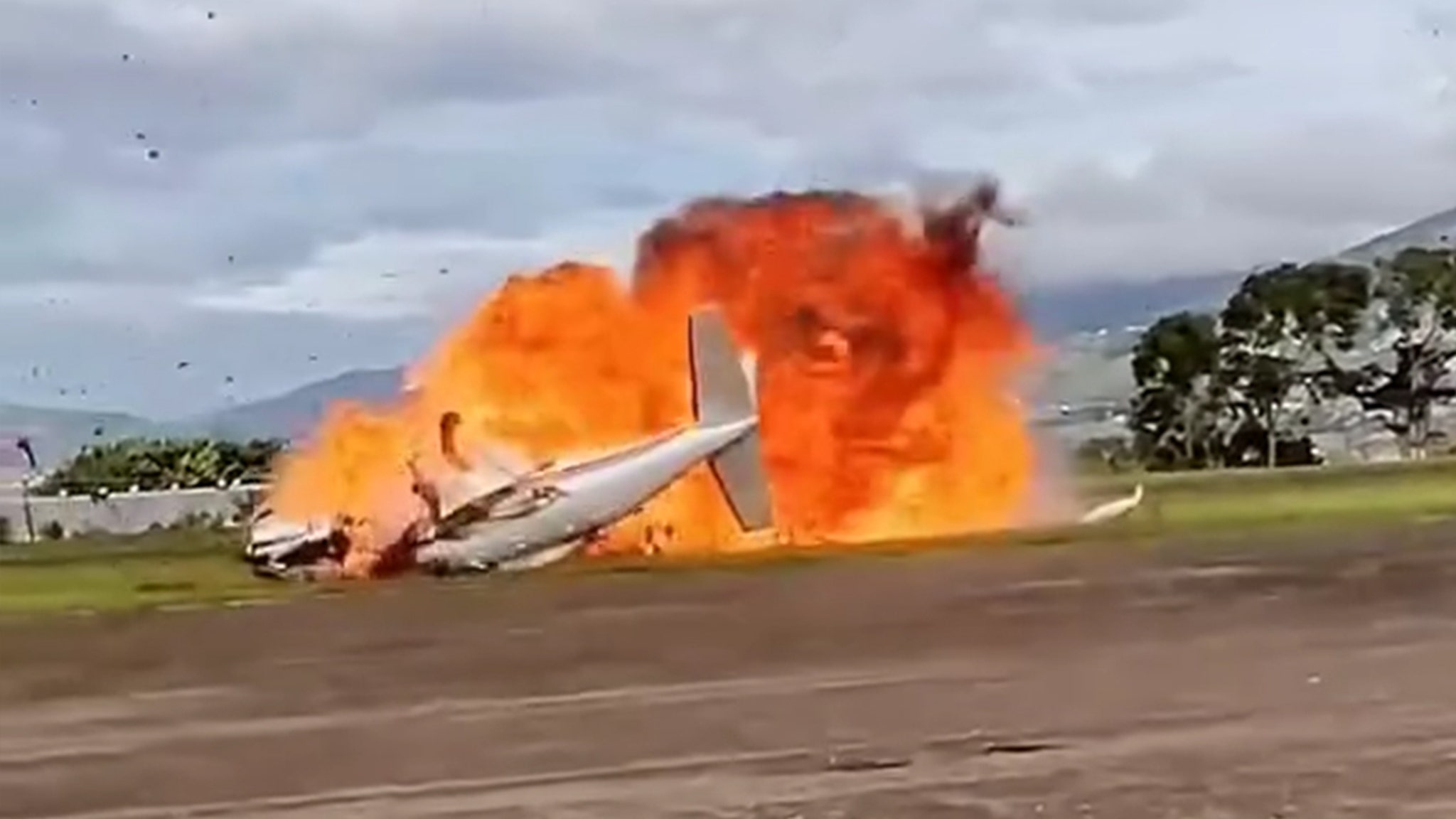 Plane Crashes, Explodes Immediately After Takeoff, on Camera