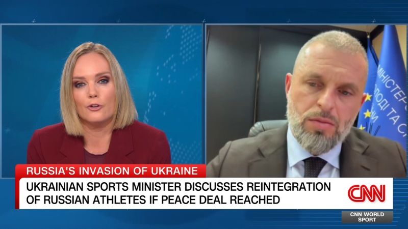 Ukrainian Sports Minister discusses reintegration of Russian athletes if peace deal reached