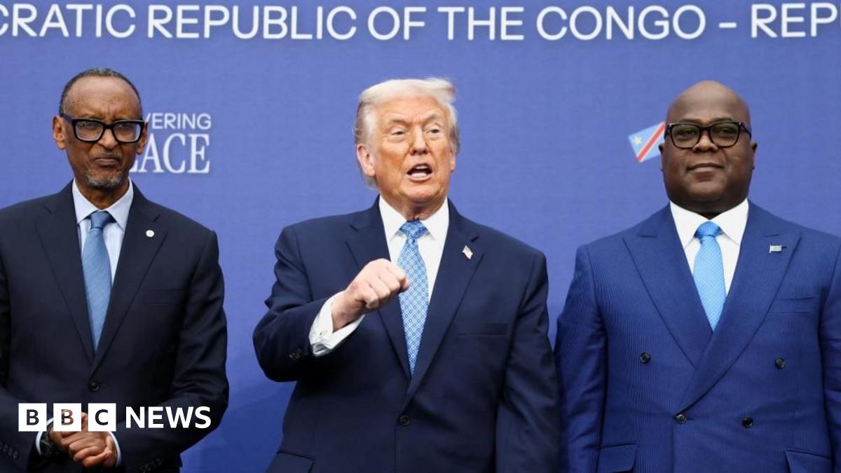 Leaders of Rwanda and DR Congo sign peace deal alongside Donald Trump – live updates