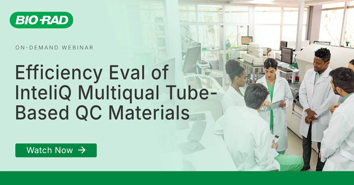 Assessment of InteliQ Multiqual Tube-Based QC Materials