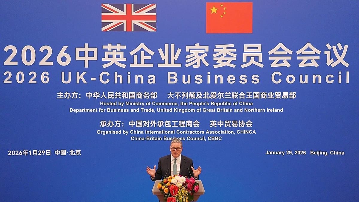 Trump says ‘very dangerous’ for UK to deal with China as Starmer arrives in Shanghai