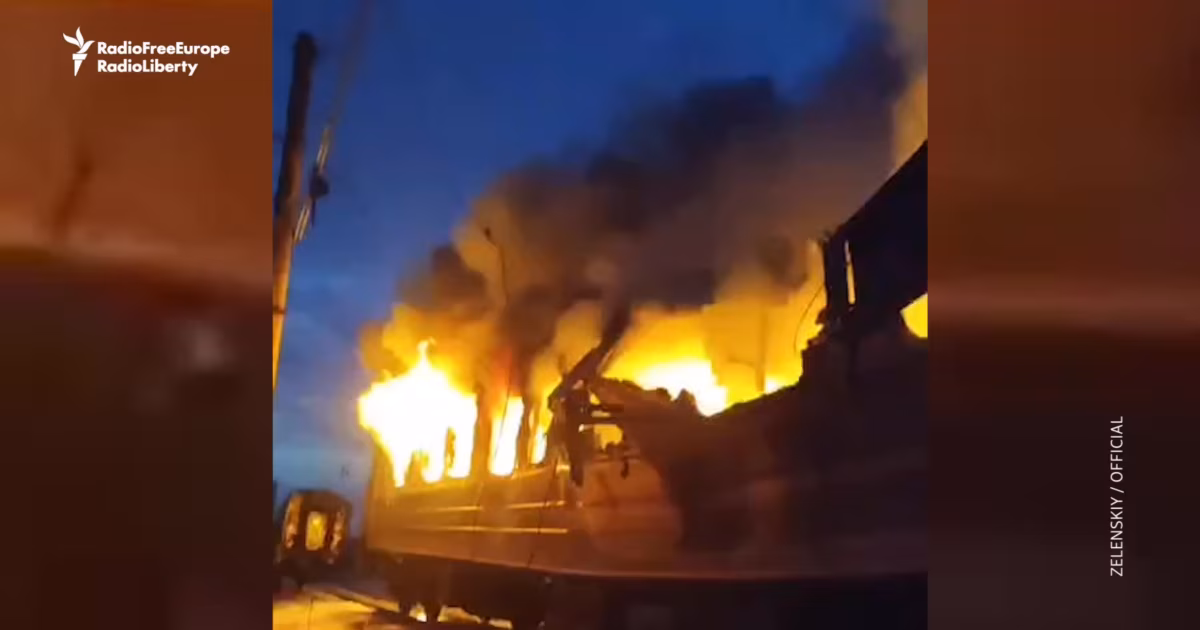 Russian Attacks Kill Civilians Across Ukraine After Drone Strike On Passenger Train
