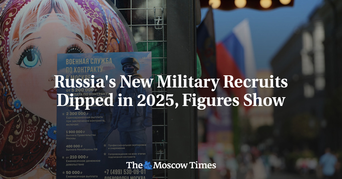 Russia’s New Military Recruits Dipped in 2025, Figures Show