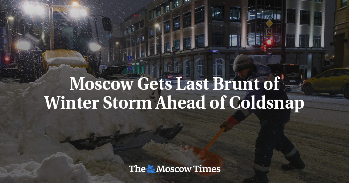 Moscow Gets Last Brunt of Winter Storm Ahead of Coldsnap