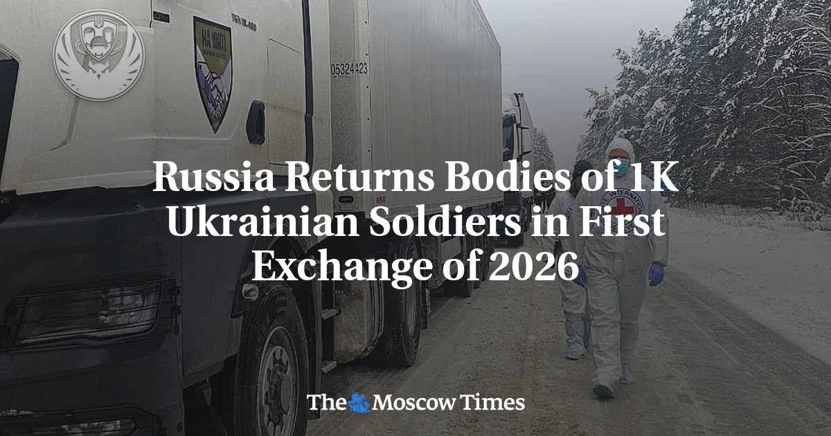 Russia Returns Bodies of 1K Ukrainian Soldiers in First Exchange of 2026