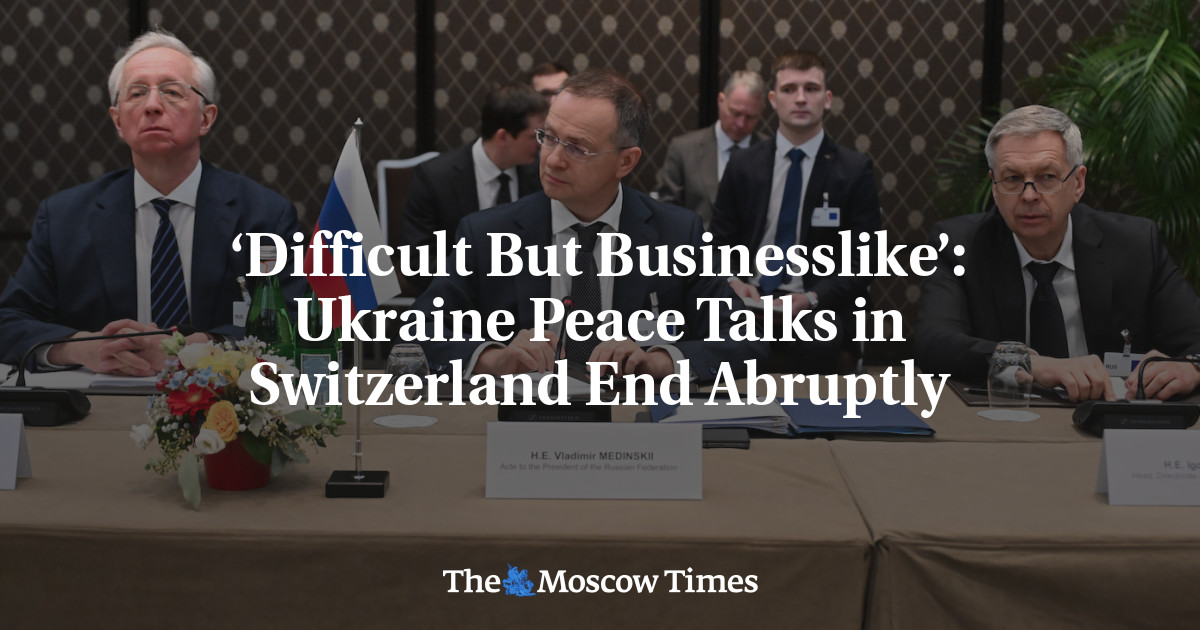 ‘Difficult But Businesslike’: Ukraine Peace Talks in Switzerland End Abruptly
