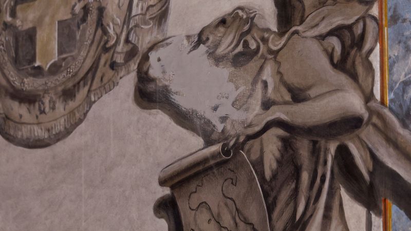 Angelic face of Italian prime minister wiped from fresco