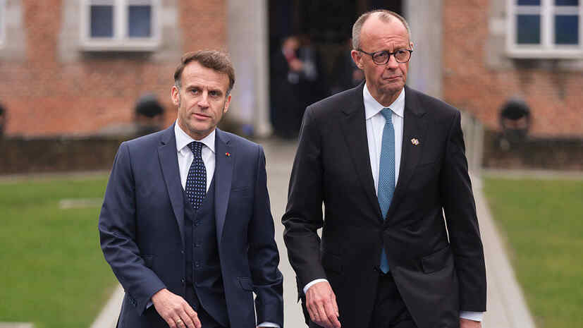 the situation with Macron and Merz in Munich suggests a split between France and Germany