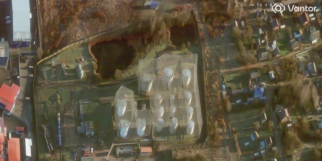 Ukraine Attacked Russian Oil Depot Protected by Anti-Drone Nets