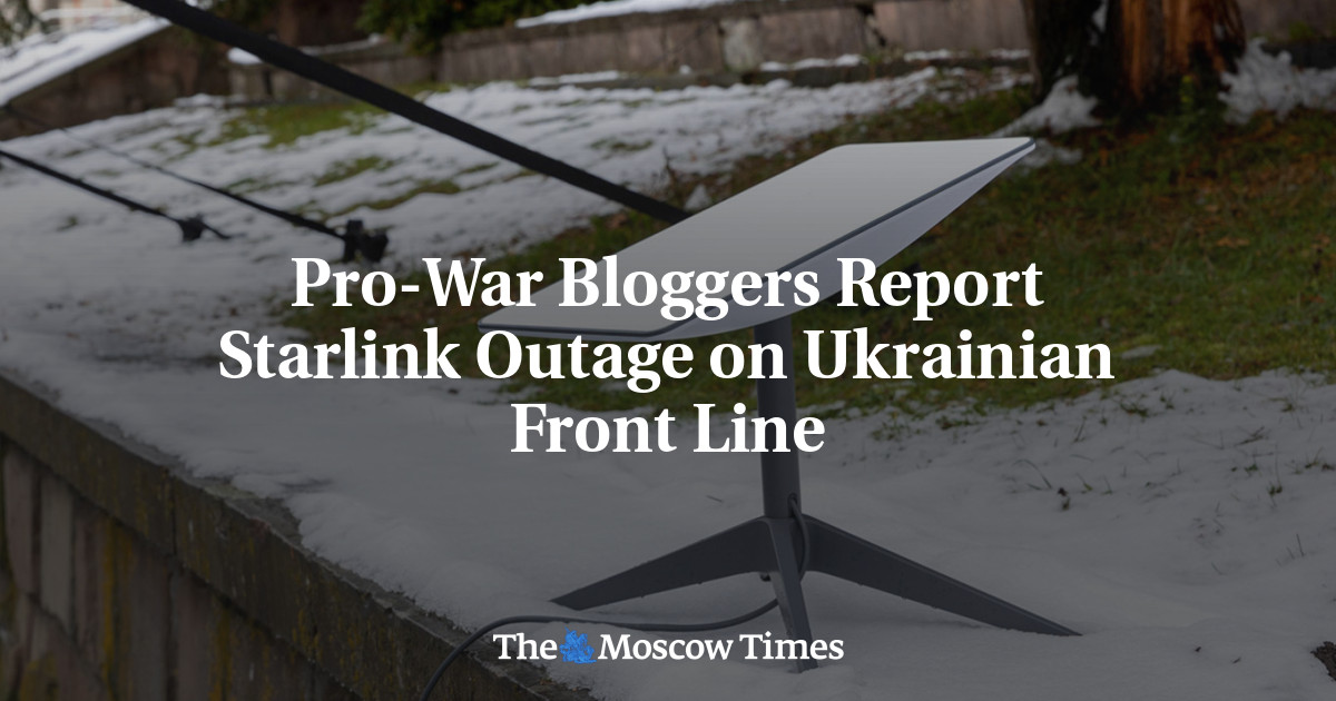 Pro-War Bloggers Report Starlink Outage on Ukrainian Front Line