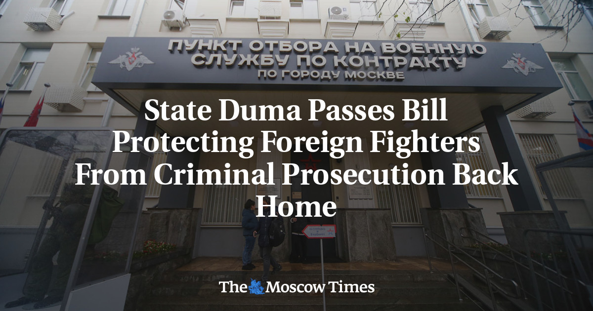 State Duma Passes Bill Protecting Foreign Fighters From Criminal Prosecution Back Home