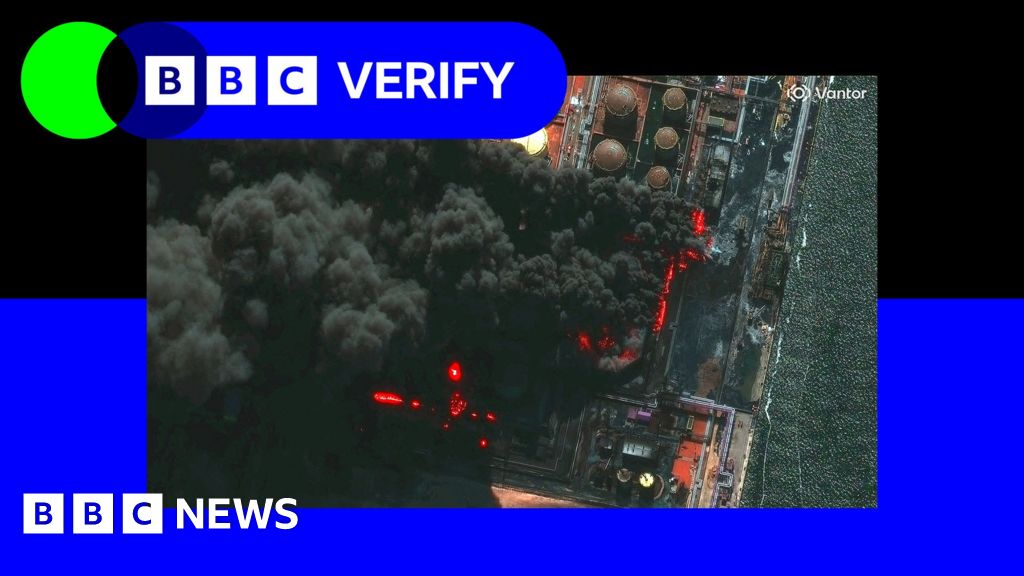 Huge fires at Russian oil facilities following Ukraine strikes, satellite images show – BBC