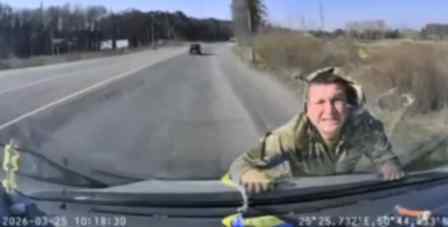 In Volhynia, a driver gave a member of the TRC a lift on the bonnet of his car