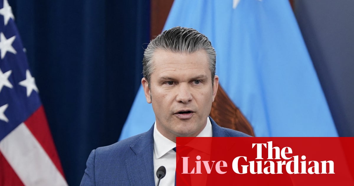Pete Hegseth claims Donald Trump is ‘finishing’ war with Iran as conflict widens – US politics live | US news