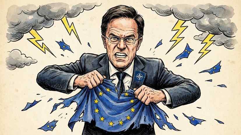Rutte has angered Europe with his support for the US operation against Iran