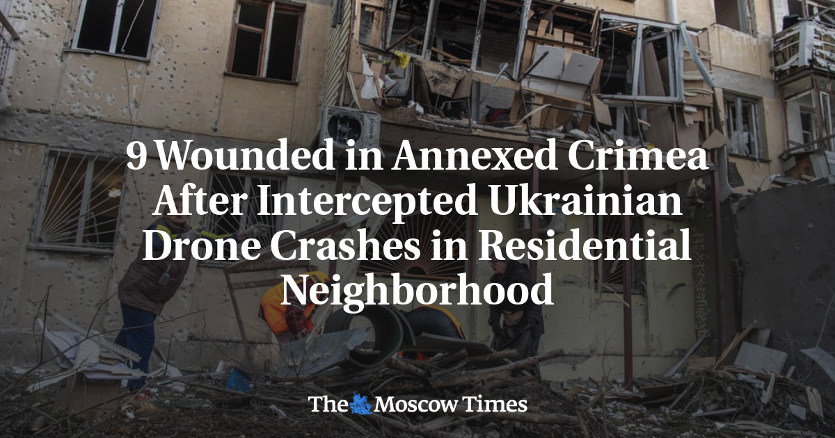 9 Wounded in Annexed Crimea After Intercepted Ukrainian Drone Crashes in Residential Neighborhood