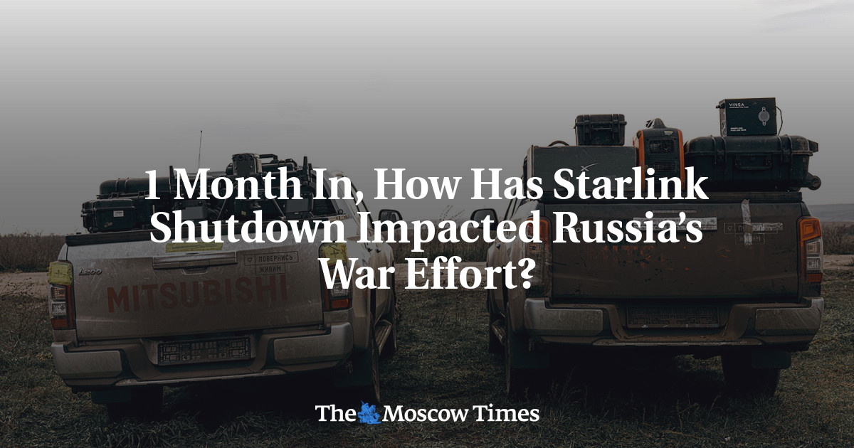 1 Month In, How Has Starlink Shutdown Impacted Russia’s War Effort?