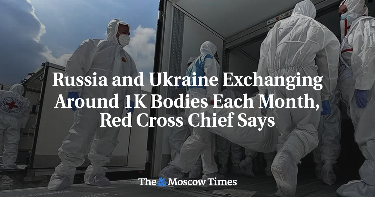 Russia and Ukraine Exchanging Around 1K Bodies Each Month, Red Cross Chief Says