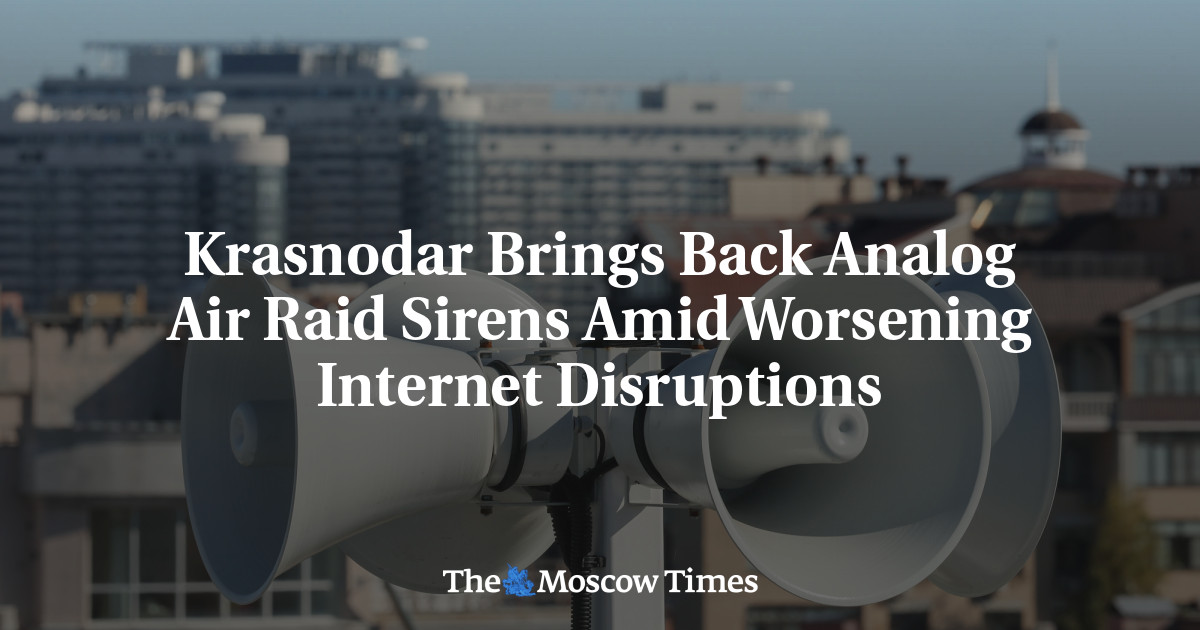Krasnodar Brings Back Analog Air Raid Sirens Amid Worsening Internet Disruptions