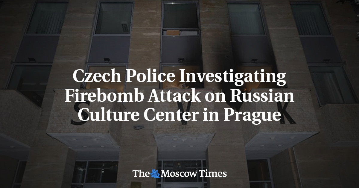 Czech Police Investigating Firebomb Attack on Russian Culture Center in Prague