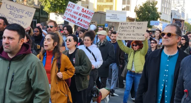 Protests demanding the closure of British bases took place in Cyprus – Cyprus Mail