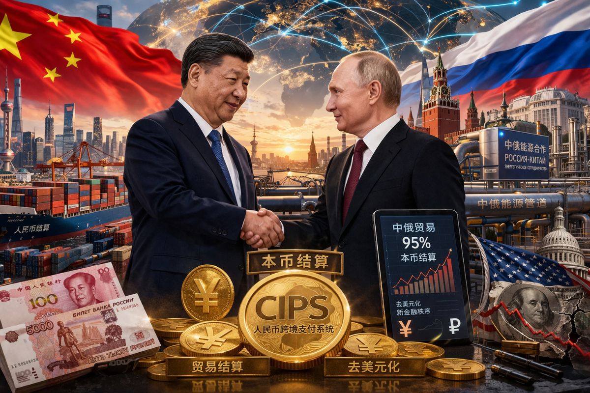 Russia reveals that it is already conducting 95% of all its business with China without using a single dollar; dedollarization has ceased to be a promise and has become a reality in record time, and the West watches helplessly.